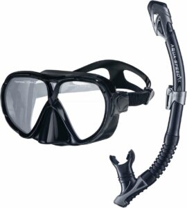 Aquaspeed Greece Snorkeling set VANUA + BORNEO col.07B packed in Mesh Bag - 8235